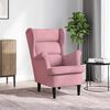 vidaXL Fauteuil rose velours