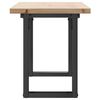 vidaXL Table basse cadre en O 110x40x45,5 cm bois de pin massif acier