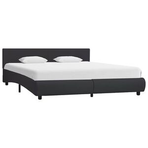 vidaXL Cadre de lit avec LED sans matelas noir 160x200 cm