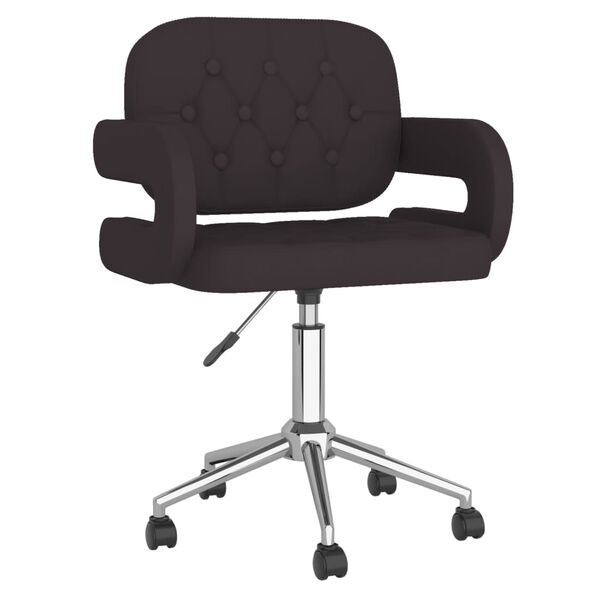 vidaXL Chaise pivotante de salle &agrave; manger Noir Similicuir