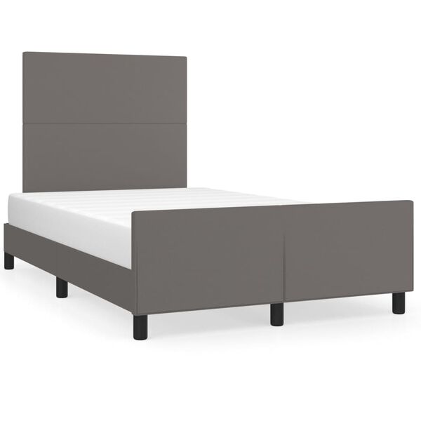 vidaXL Cadre de lit sans matelas gris 120x200 cm similicuir