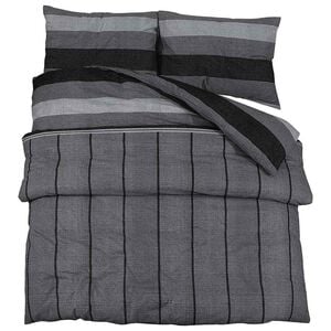 vidaXL Ensemble de housse de couette gris fonc&eacute; 260x220 cm Coton