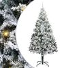 vidaXL Sapin de No&euml;l artificiel Blanc 240 cm PVC, Acier et Plastique