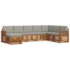 vidaXL Ensemble de canap&eacute;s d'ext&eacute;rieur 8 pc Gris Naturel et Clair