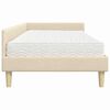 vidaXL Cadre de lit d'angle avec matelas 2 pcs Cr&egrave;me tissu