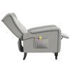 vidaXL Fauteuil de massage inclinable gris clair velours