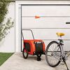 vidaXL Remorque de vélo pour animaux de compagnie orange et noir
