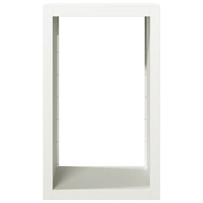 vidaXL Portant de bois de chauffage blanc 60x40x100 cm acier