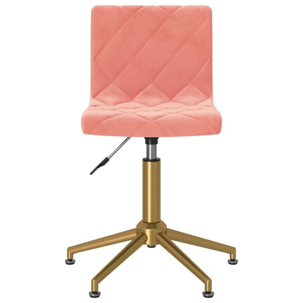 vidaXL Chaises pivotantes &agrave; manger lot de 2 rose velours