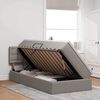 vidaXL Lit avec rangement et matelas avec matelas Taupe 100 x 200 cm
