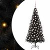 vidaXL Sapin de No&euml;l Noir 180 cm PVC