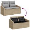 vidaXL Ensemble de canap&eacute; de jardin R&eacute;glable 5 pcs Beige et Gris clair