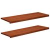 vidaXL Appuis de fen&ecirc;tre 2 pc Marron 110 x 40 x 2 cm