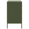 vidaXL Table de chevet vert olive 36x39x68 cm acier