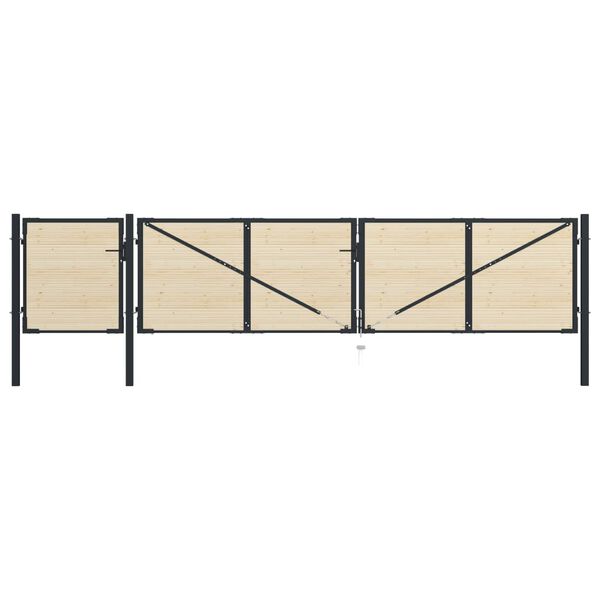 vidaXL Lattes de cl&ocirc;ture 65 pcs bois massif d'&eacute;pic&eacute;a