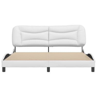 vidaXL Cadre de lit sans matelas blanc 180x200 cm similicuir