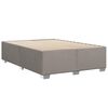vidaXL Sommier &agrave; lattes de lit avec matelas Taupe 140x200 cm Tissu