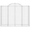 vidaXL Paniers à gabions arqués 14 pcs 200x50x140/160 cm Fer galvanisé