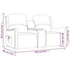 vidaXL Fauteuil inclinable porte-gobelets 2 places marron similicuir