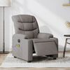 vidaXL Fauteuil de massage inclinable &eacute;lectrique Taupe Tissu