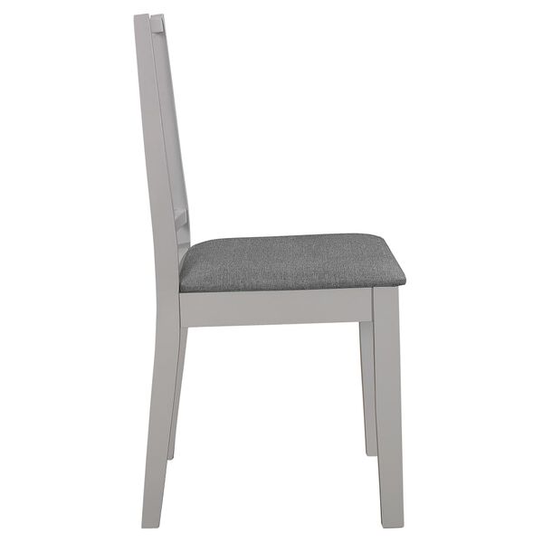 vidaXL Chaises &agrave; manger avec coussins lot de 6 gris bois solide