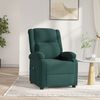 vidaXL Fauteuil inclinable &eacute;lectrique vert fonc&eacute; velours
