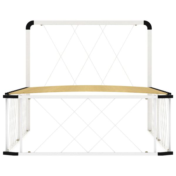 vidaXL Cadre de lit Blanc M&eacute;tal 100 x 200 cm