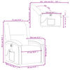 vidaXL Fauteuil inclinable de massage électrique marron tissu