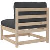 vidaXL Salon de jardin 3 pcs avec coussins bois de pin massif