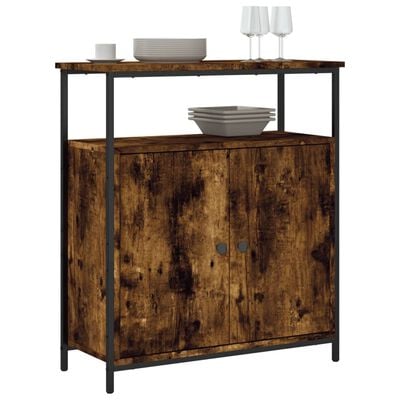 vidaXL Buffet chêne fumé 70x30x80 cm bois d'ingénierie