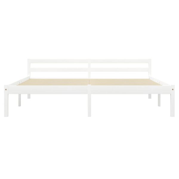 vidaXL Cadre de lit sans matelas blanc bois de pin massif 160x200 cm