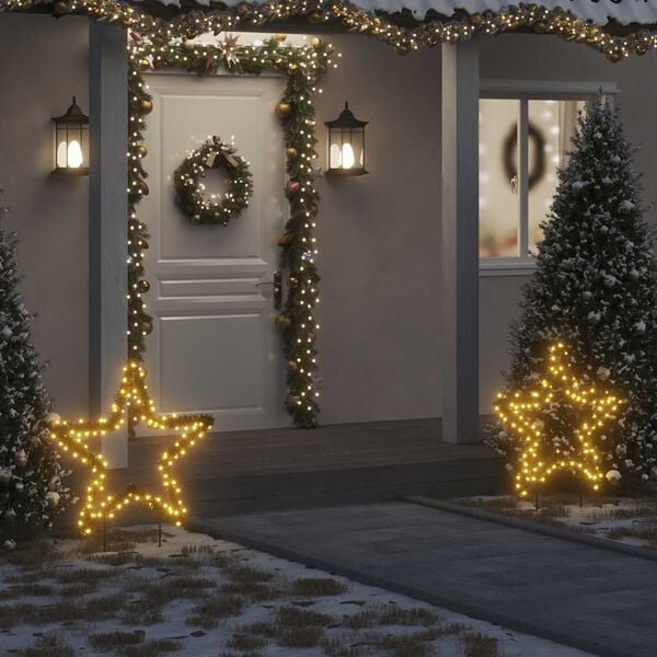 vidaXL D&eacute;coration lumineuse &eacute;toile de No&euml;l avec piquets 115 LED 85 cm