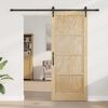 vidaXL Porte coulissante ORKDAL Marron 86 x 211 cm Bois de pin massif