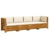 vidaXL 4 pc Ensemble de canap&eacute;s d'ext&eacute;rieur Bois d'Acacia Massif