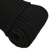 vidaXL Corde de travail Noir 5 mm 250 m Polyester