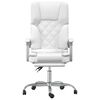 vidaXL Fauteuil de massage inclinable de bureau Blanc Similicuir