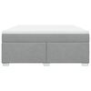 vidaXL Sommier &agrave; lattes de lit avec matelas Gris clair 180x200cm Tissu