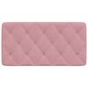 vidaXL Coussin de t&ecirc;te de lit rose 100 cm velours