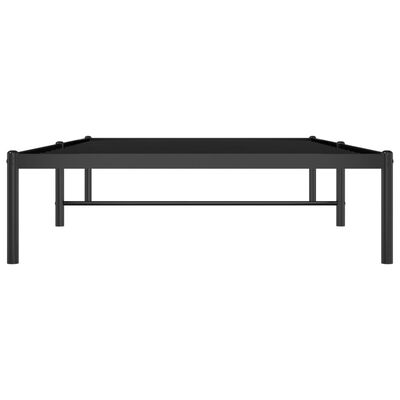 vidaXL Cadre de lit métal sans matelas noir 100x190 cm