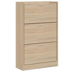 vidaXL Armoire &agrave; chaussures Ch&ecirc;ne sonoma 63x24x103cm Bois d'ing&eacute;nierie