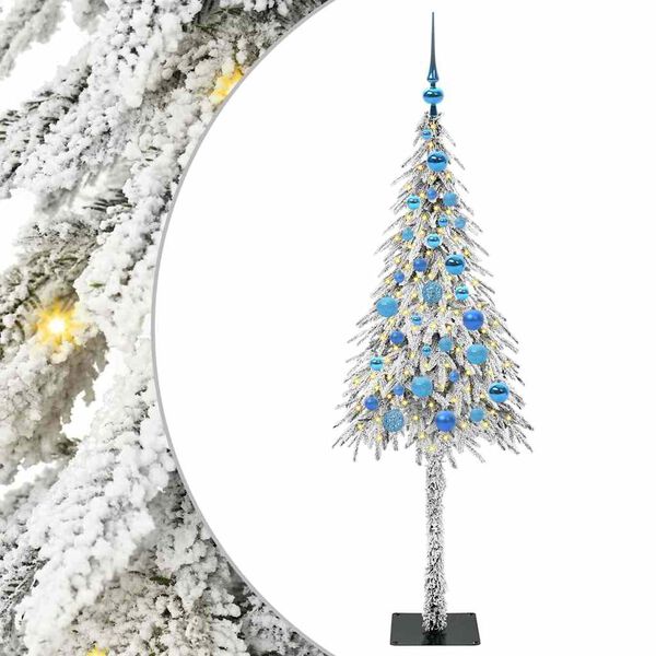 vidaXL Sapin de No&euml;l avec 150 LED Blanc 150 cm PE et Acier