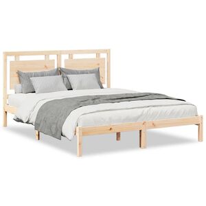 vidaXL Cadre de lit extra long sans matelas 160x210 cm bois massif