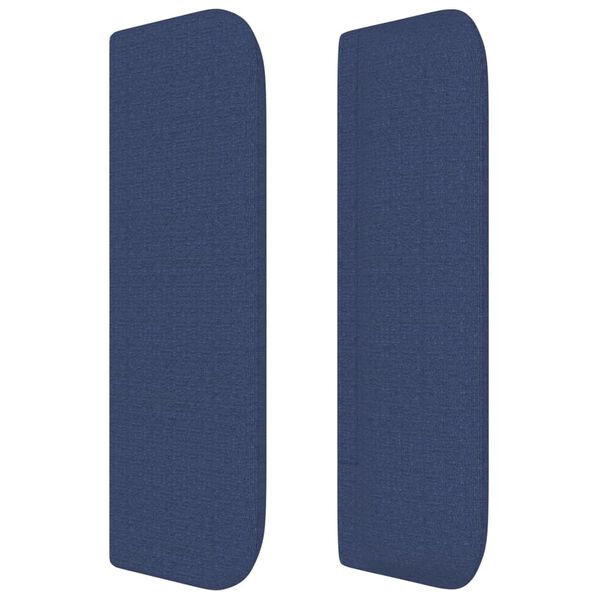 vidaXL T&ecirc;te de lit avec oreilles Bleu 103x16x78/88 cm Tissu