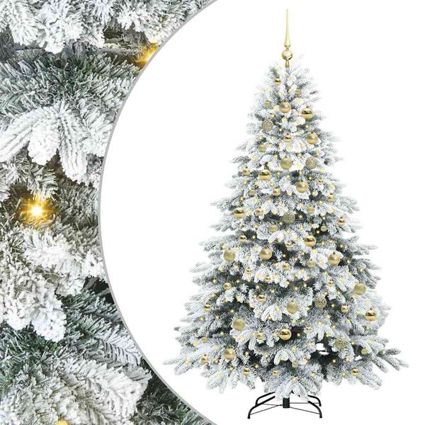 vidaXL Sapin de Noël artificiel avec 300 LED Vert 210 cm PE et PVC