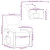 vidaXL Fauteuil inclinable de massage &eacute;lectrique cr&egrave;me velours