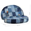 vidaXL Pouf rond 100x20 cm Patchwork en denim