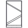 vidaXL Portant de bois chauffage anthracite 60x25x100 cm