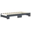 vidaXL Lit de jour avec gigogne et matelas gris fonc&eacute; 90x200cm velours