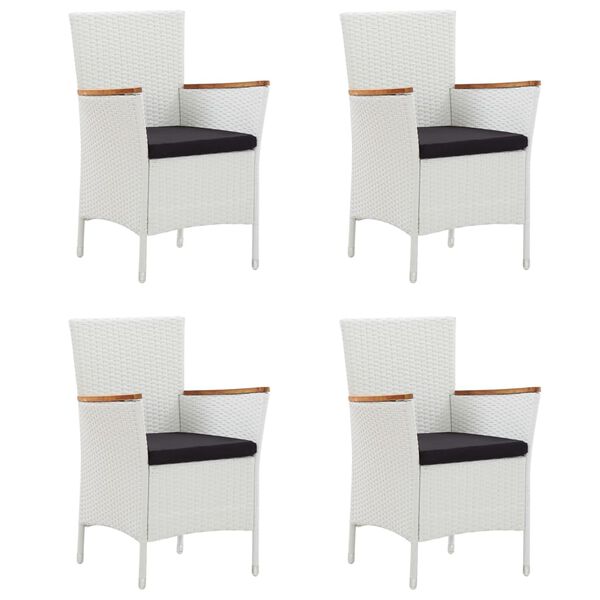 vidaXL Ensemble &agrave; manger de jardin avec coussins 5 pcs R&eacute;sine tress&eacute;e