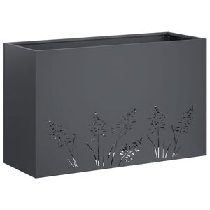 vidaXL Cache-pot de jardin Anthracite 80 x 20 x 49 cm